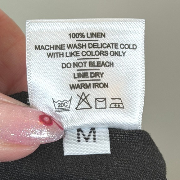 American Giant Women's Easy Linen Pant Size Medium Meteorite Cropped Minimalist - Picture 8 of 9